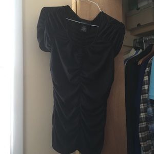 Black rouched blouse